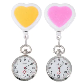 2pcs Retractable Pocket Watches Doctor Pocket Watches Nurse Pocket Watches