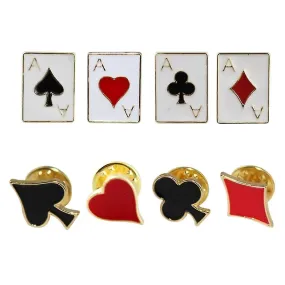 8 Pcs Harajuku Poker Card Brooch Enamel Pin Brooches Hat Shirt Lapel Bag Badge