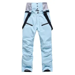 Alpine Ski Pants Men And Women Winter Warm Windproof Snowboard Pants Waterproof Breathable Ski Snow Pants - Blue