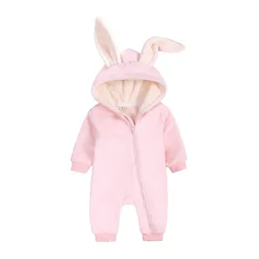 Baby Bunny Onesie Baby Hooded Onesie Infants Bodysuit Jumpsuit Zipper Onesie