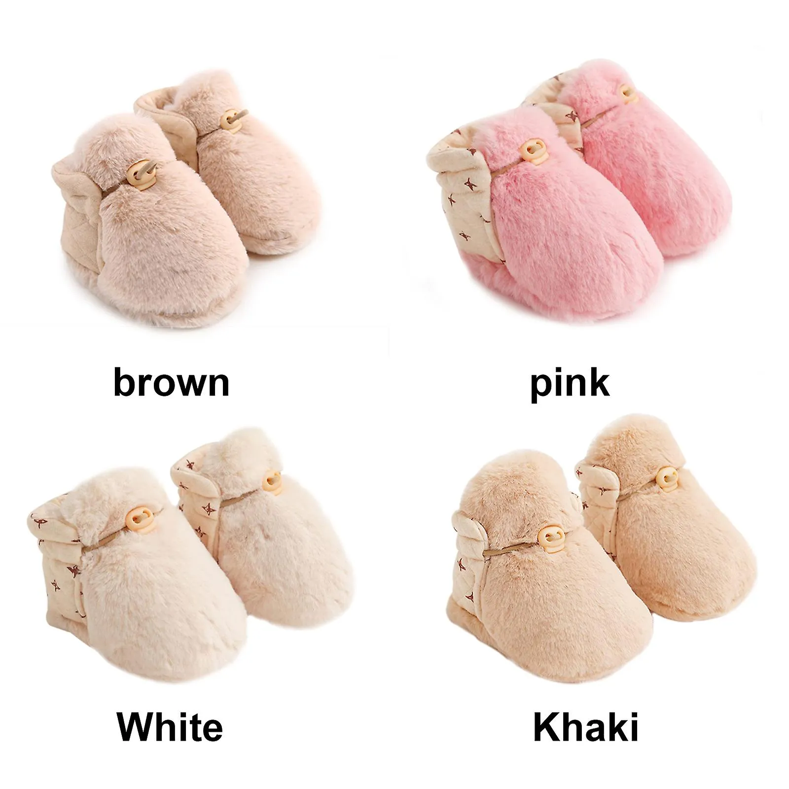 Baby Cartoon Plush Cotton Toddler Shoes, baby boys girls Anti-slip Soft Sole Warm Winter Booties Shoes