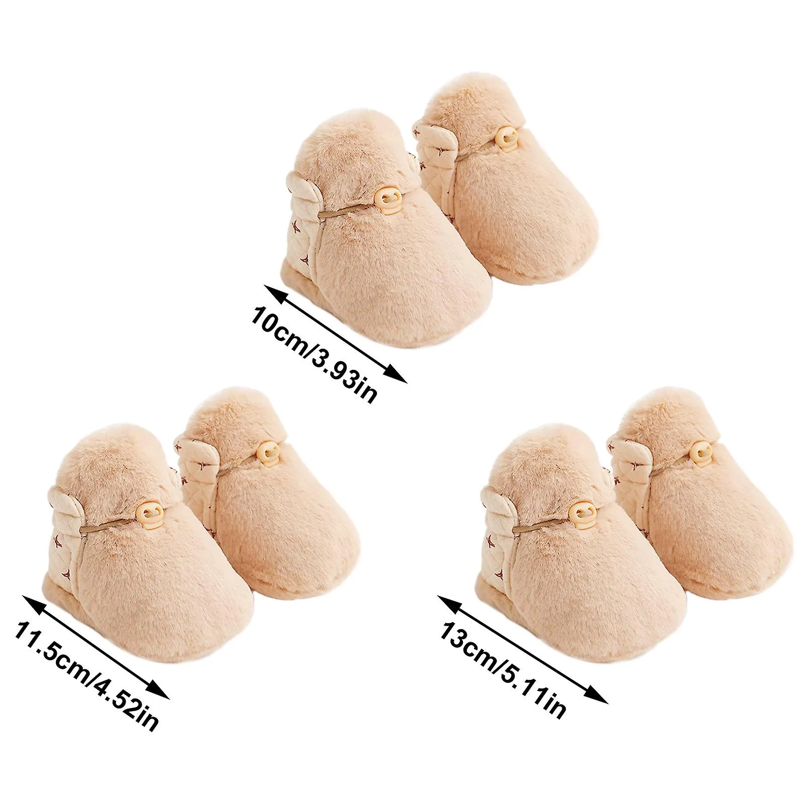 Baby Cartoon Plush Cotton Toddler Shoes, baby boys girls Anti-slip Soft Sole Warm Winter Booties Shoes