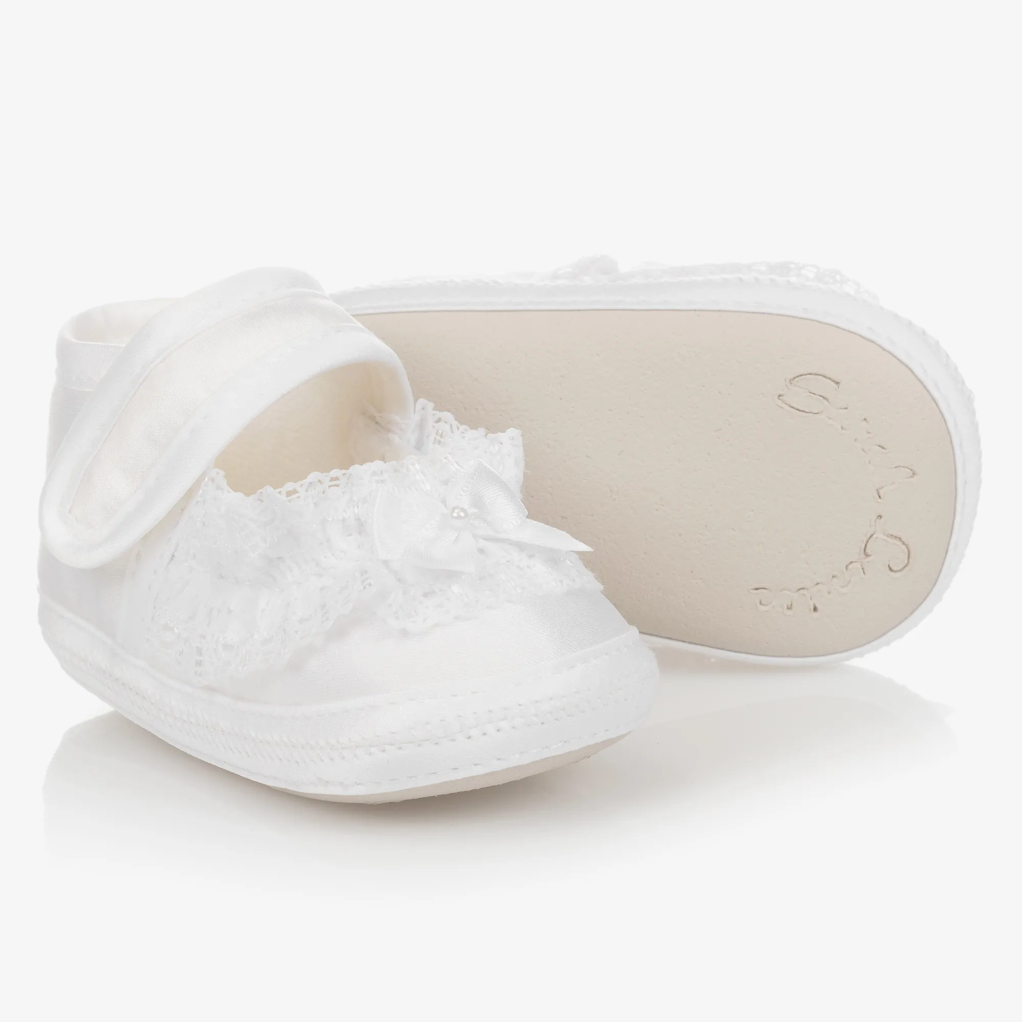 Baby Girls White Lace Shoes