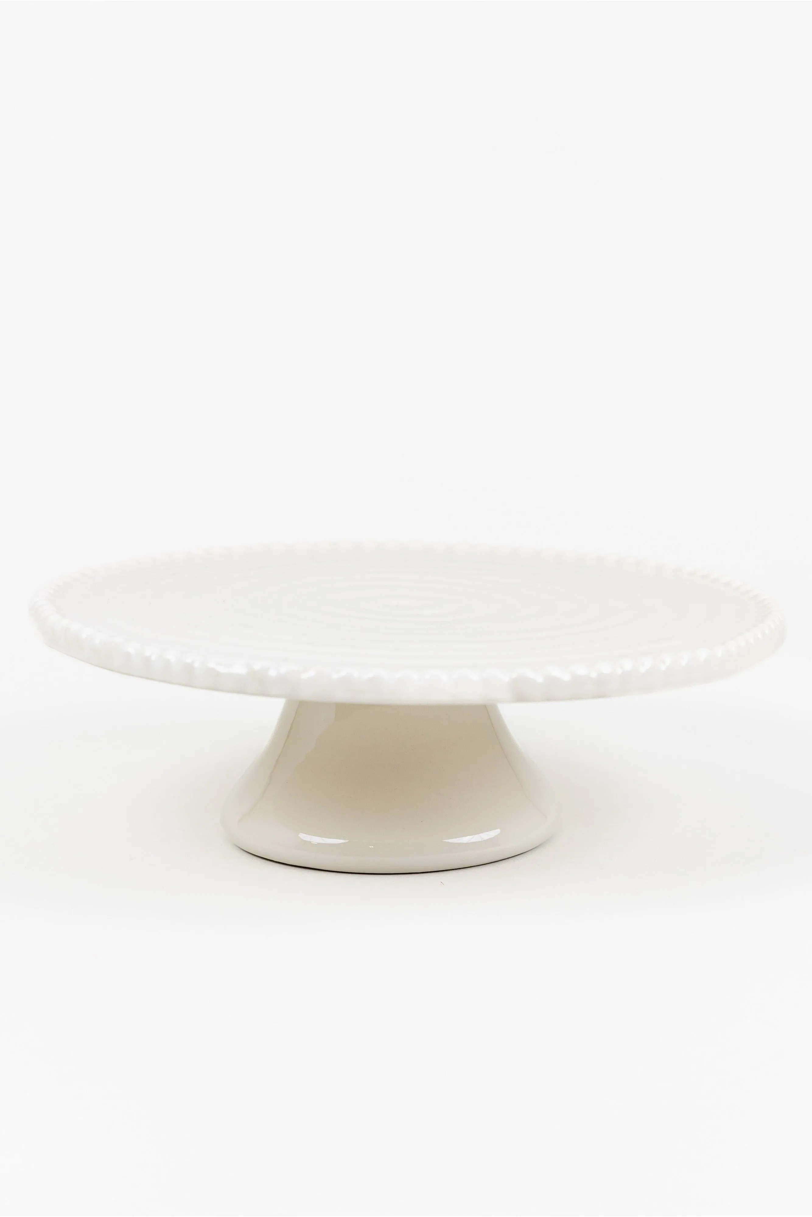 Beaded Edge Cake Stand could be rewritten as Decorative Beaded Cake Stand.