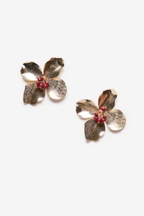 Beaded flower earrings