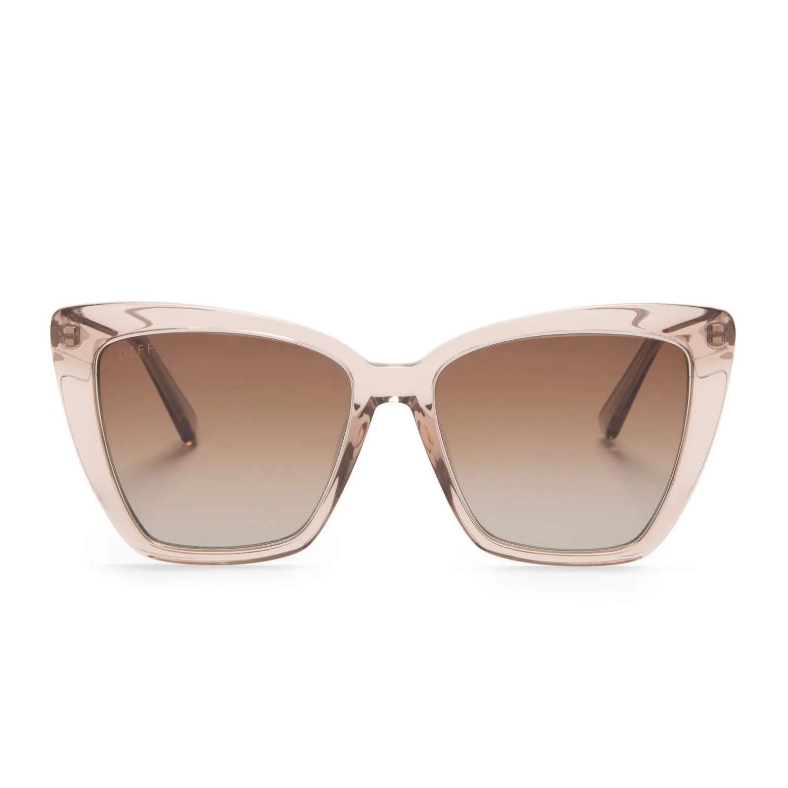 Becky IV Vintage Crystal Brown Gradient Sunglasses