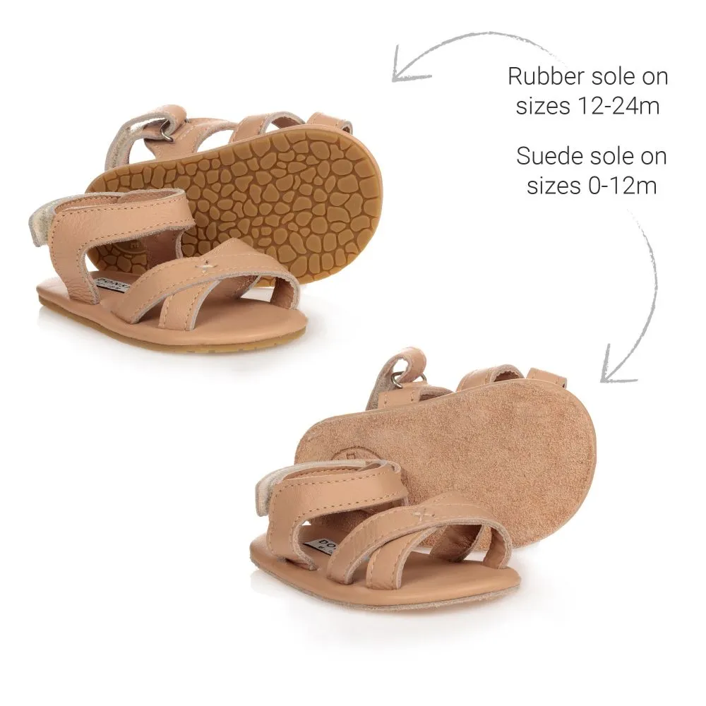 Beige Leather Baby Shoes