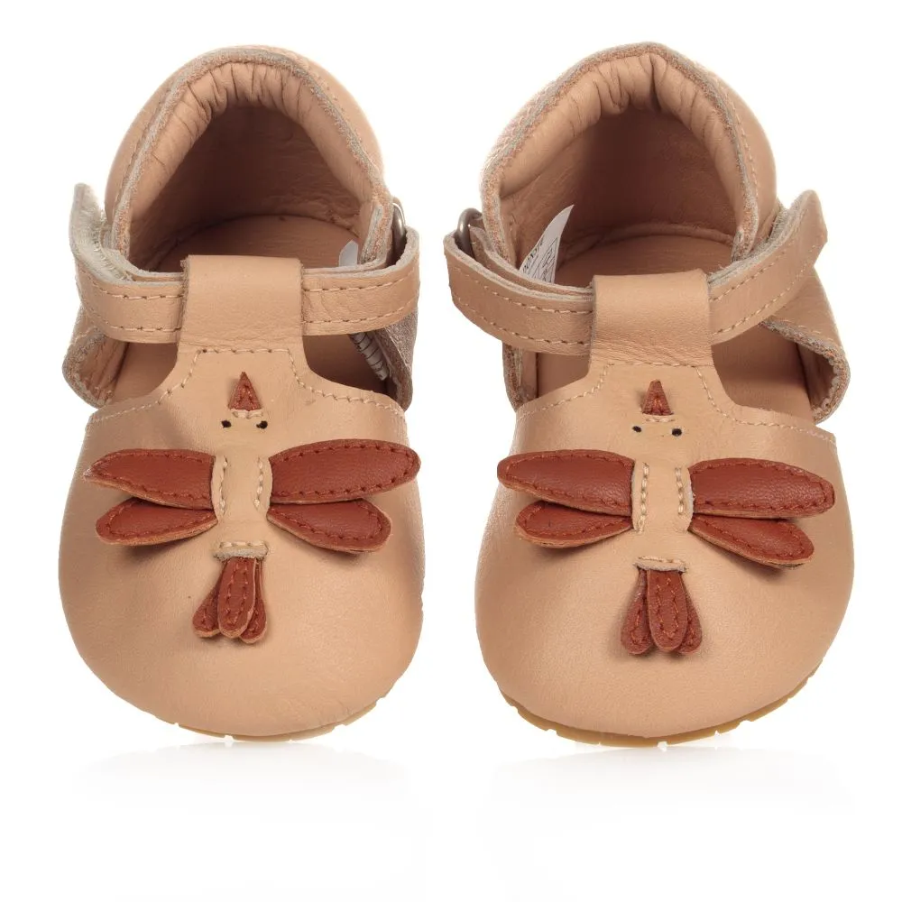 Beige Leather Baby Shoes