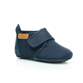 Bisgaard Baby Cotton Navy barefoot shoes