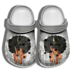 Black Queen Girl Crocs Crocband Clog Shoes