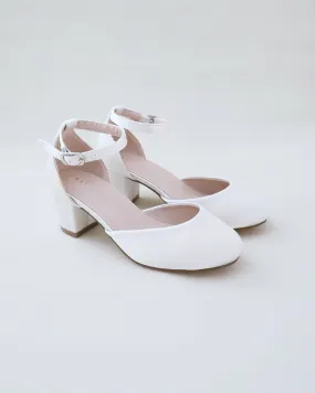 block heel for girls in satin