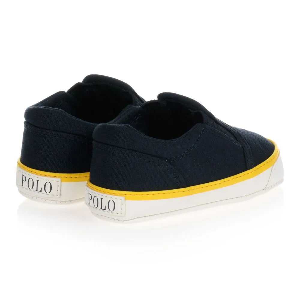 Blue Polo Bear Baby Shoes