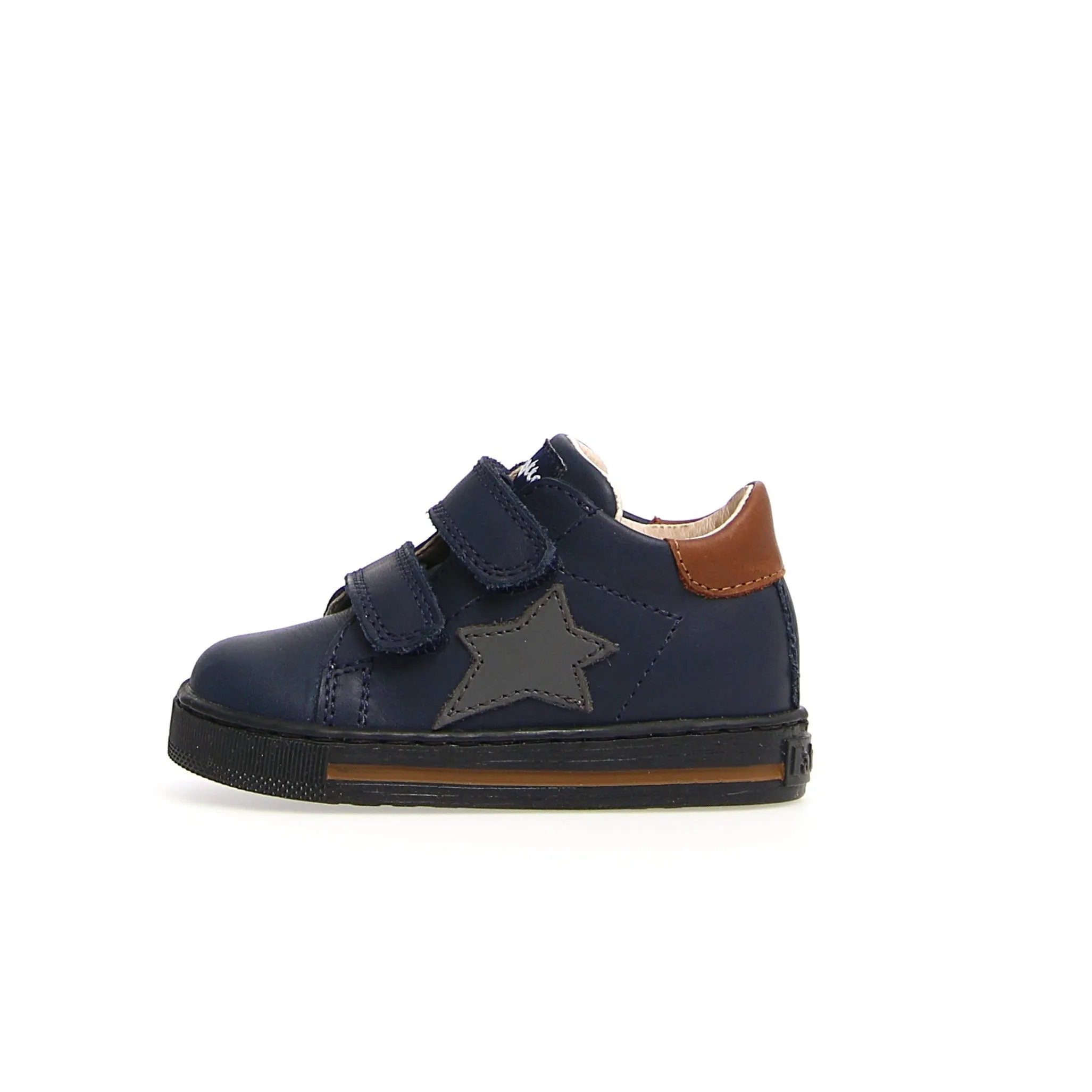 Boys and Girls Sasha Vl Nappa Spazz Fashion Sneakers - Navy/Antracite - Falcotto