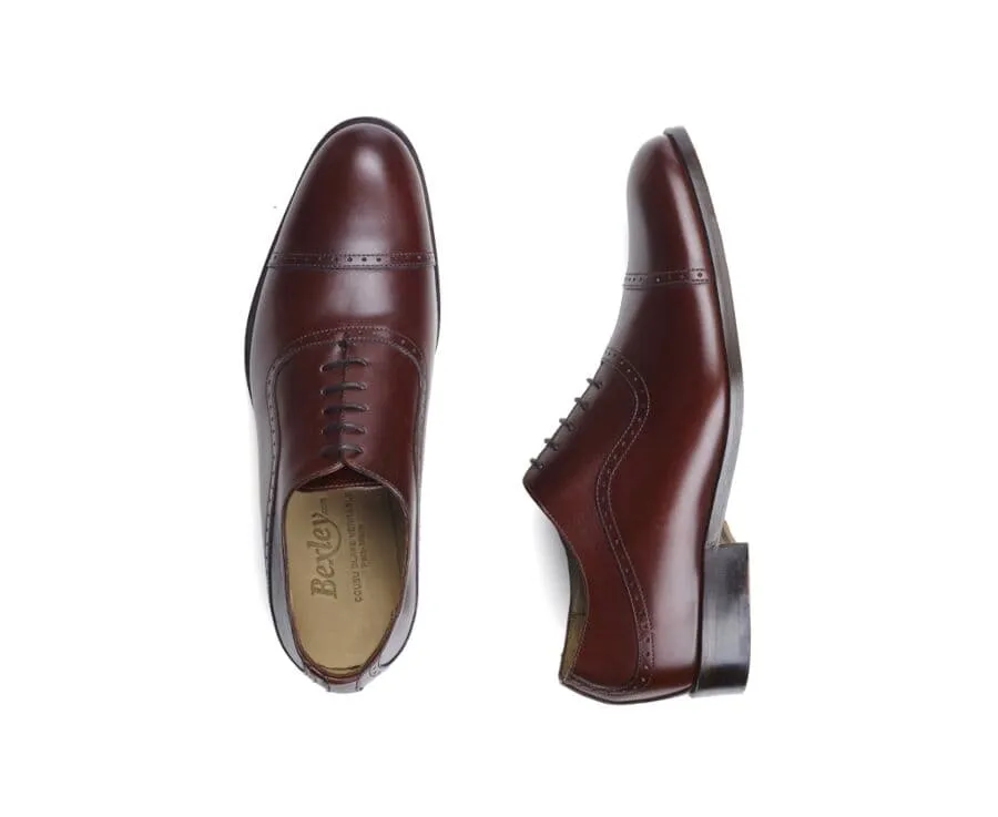 Brown Oxford shoes - Leather outsole - CORBY