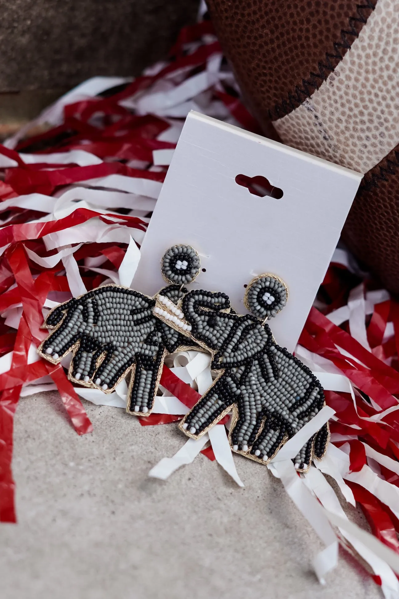 Bryant Elephant Earrings - Beaded Jewelry