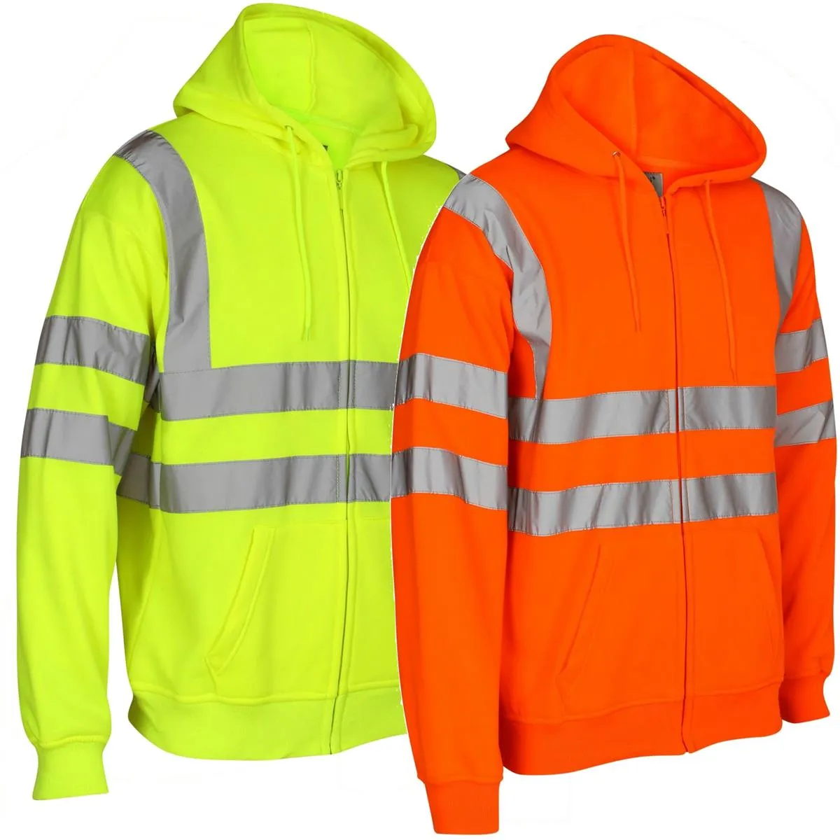 Buy High Visibility Full Zip Hoodie S-5XL with Hi Vis Viz Reflective Strip - Fast UK Delivery | Insight Clothing