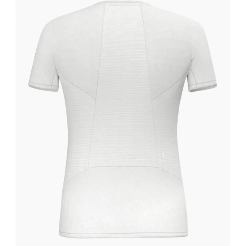 Camiseta de senderismo Salewa PEDROC DRY HYB T-SHIRT. (blanca) Mujer