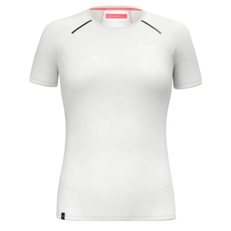 Camiseta de senderismo Salewa PEDROC DRY HYB T-SHIRT. (blanca) Mujer