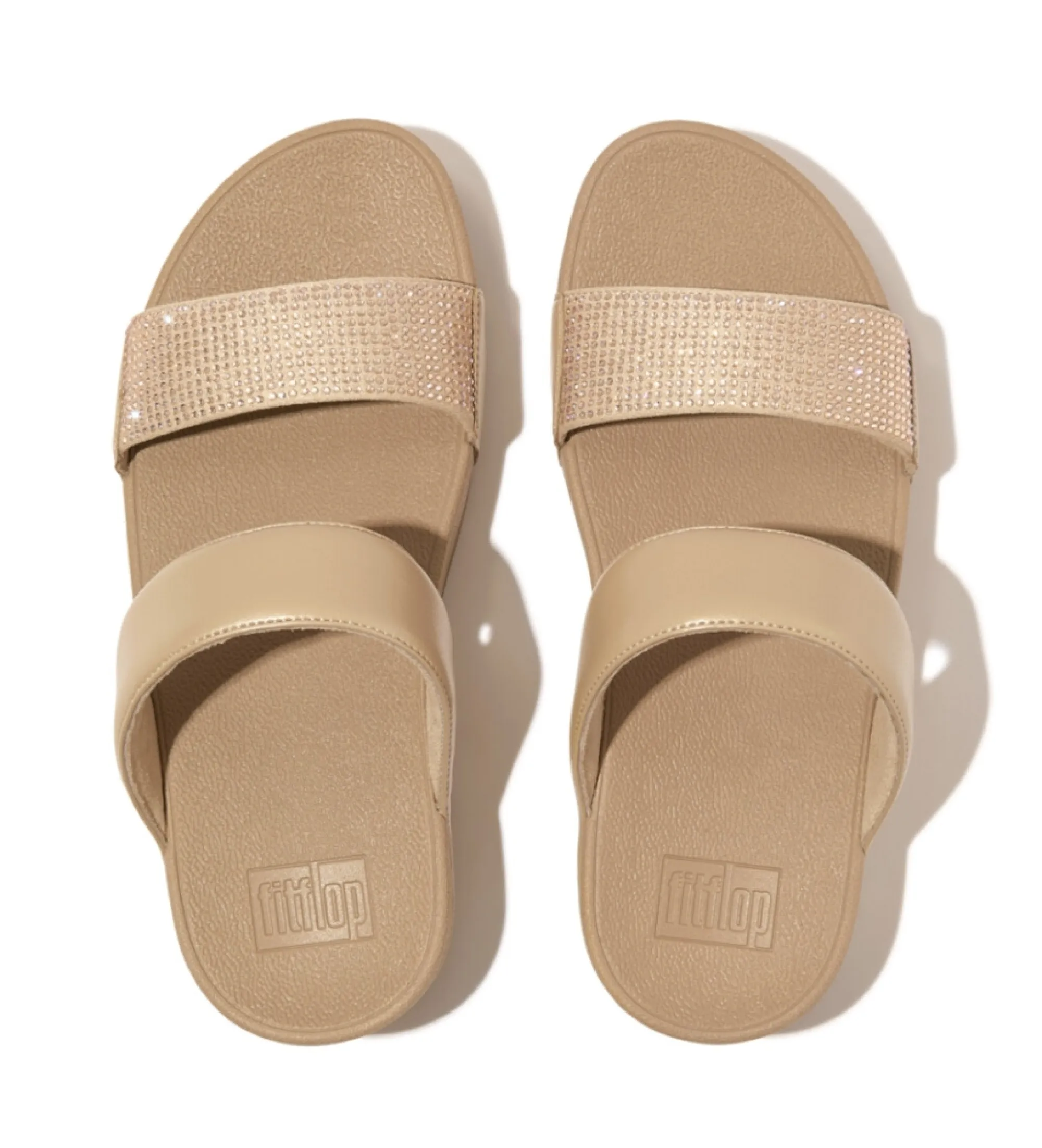 Chanclas Lulu Crystal beige