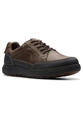 Clarks Men’s Dark Brown Lea Mapstone Lo GTX Shoes | Grattan