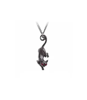 Colgante gato negro ojos rojos Swarovski Cat Sith Alchemy P816