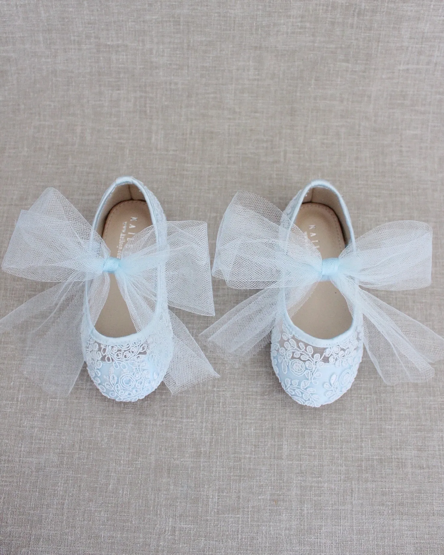 Crochet Lace Mary Jane Flats - Tulle Bow | Cute & Stylish Footwear