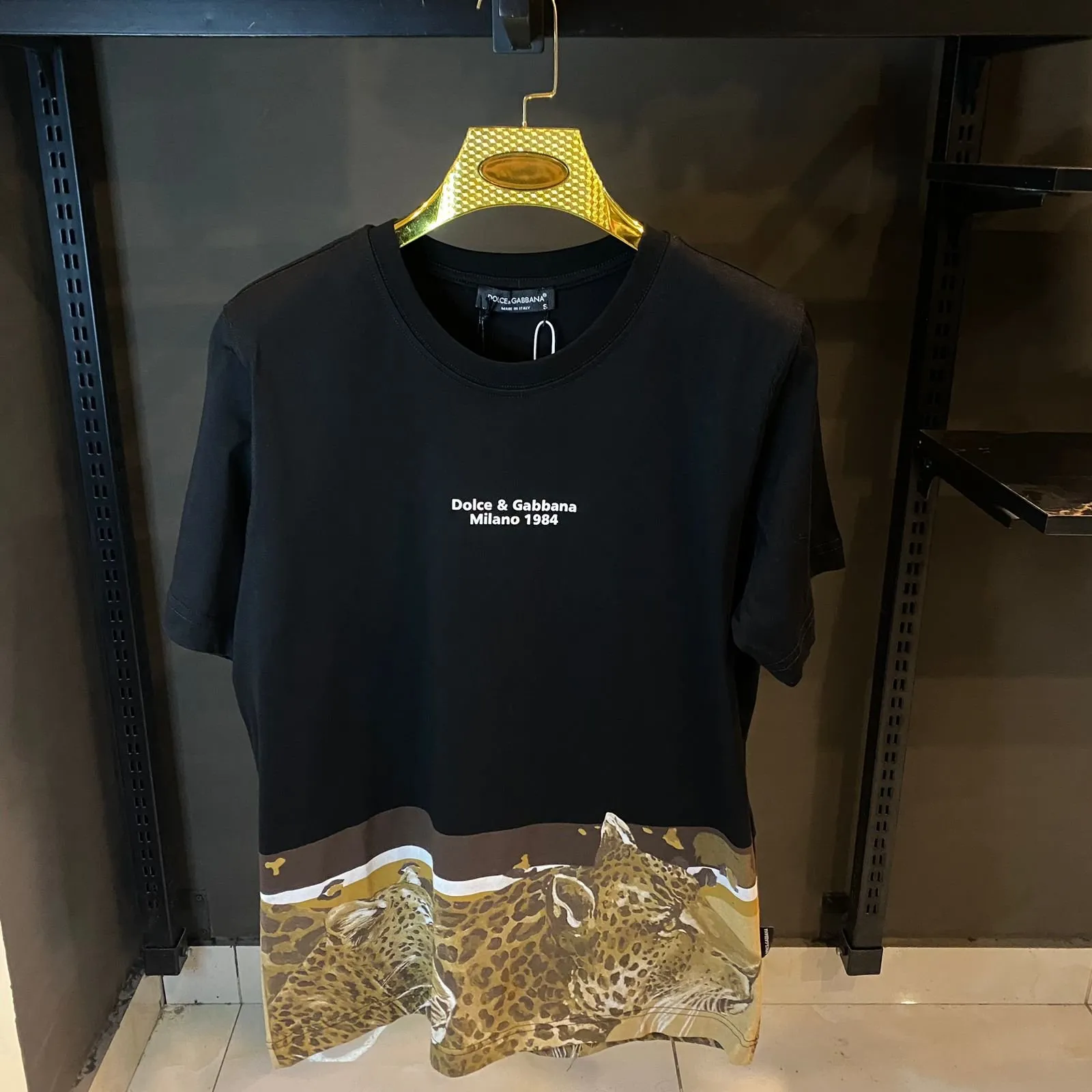 D&G leopard-hem logo T-shirt - The Nucleus Clothing