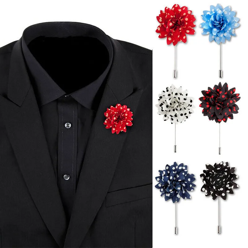 Deep Purple Lapel Pin Wedding Groomsman Upscale Flower Women Brooch Brooches Multicolor SM6