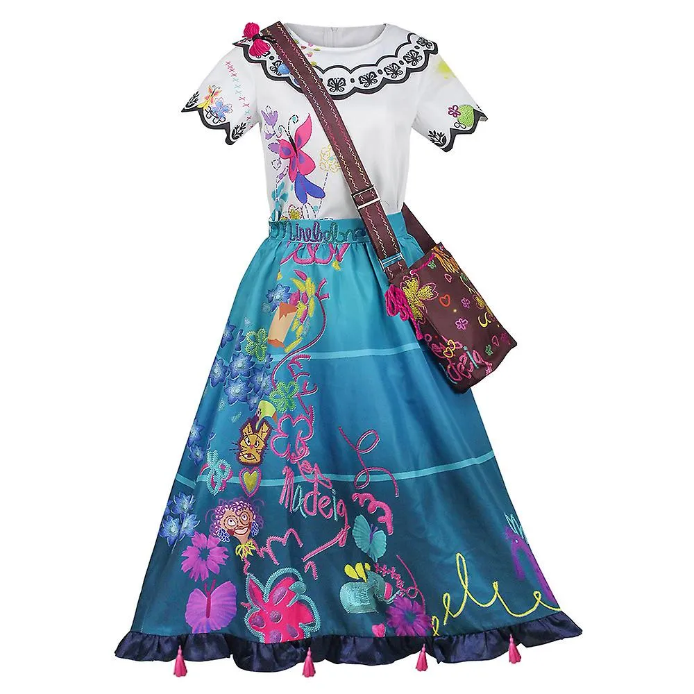 Dress, Full House Cos Clothing Encanto Mirabell Skirt Princess Dress Performance Costume