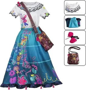 Dress, Full House Cos Clothing Encanto Mirabell Skirt Princess Dress Performance Costume