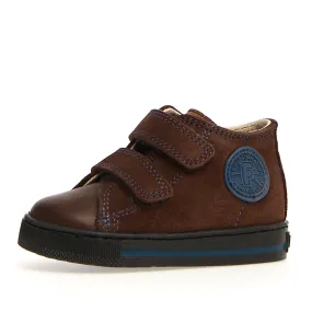 Falcotto Boy's and Girl's Michael Fashion Sneakers, Dark Brown - Indigo.