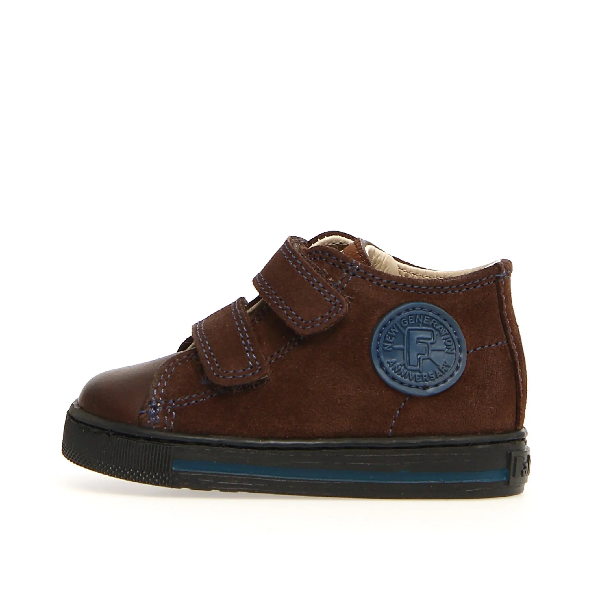 Falcotto Boy's and Girl's Michael Fashion Sneakers, Dark Brown - Indigo.