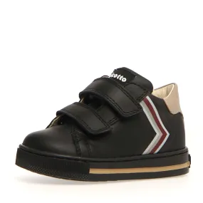 Falcotto Children's Black/Taupe Leryn Calf Sneakers