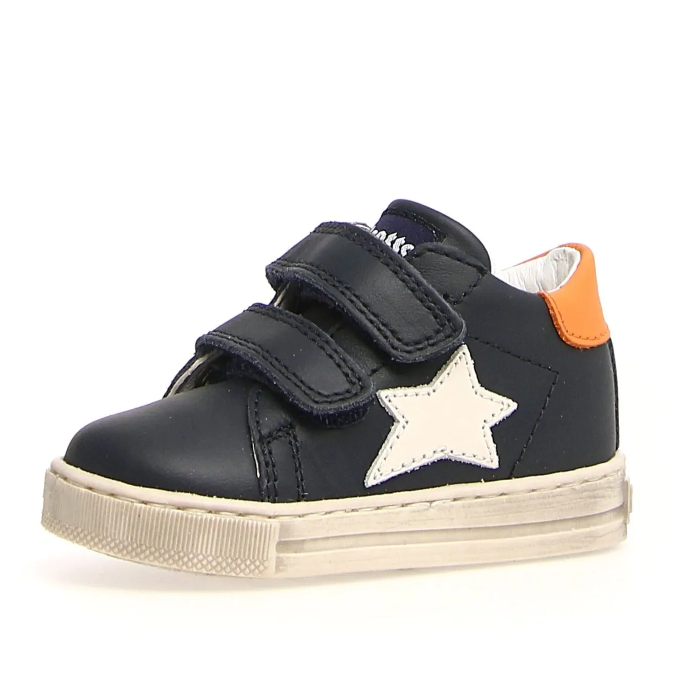 Falcotto Kids' Sasha Vl Calf Fashion Sneakers - Navy/Orange