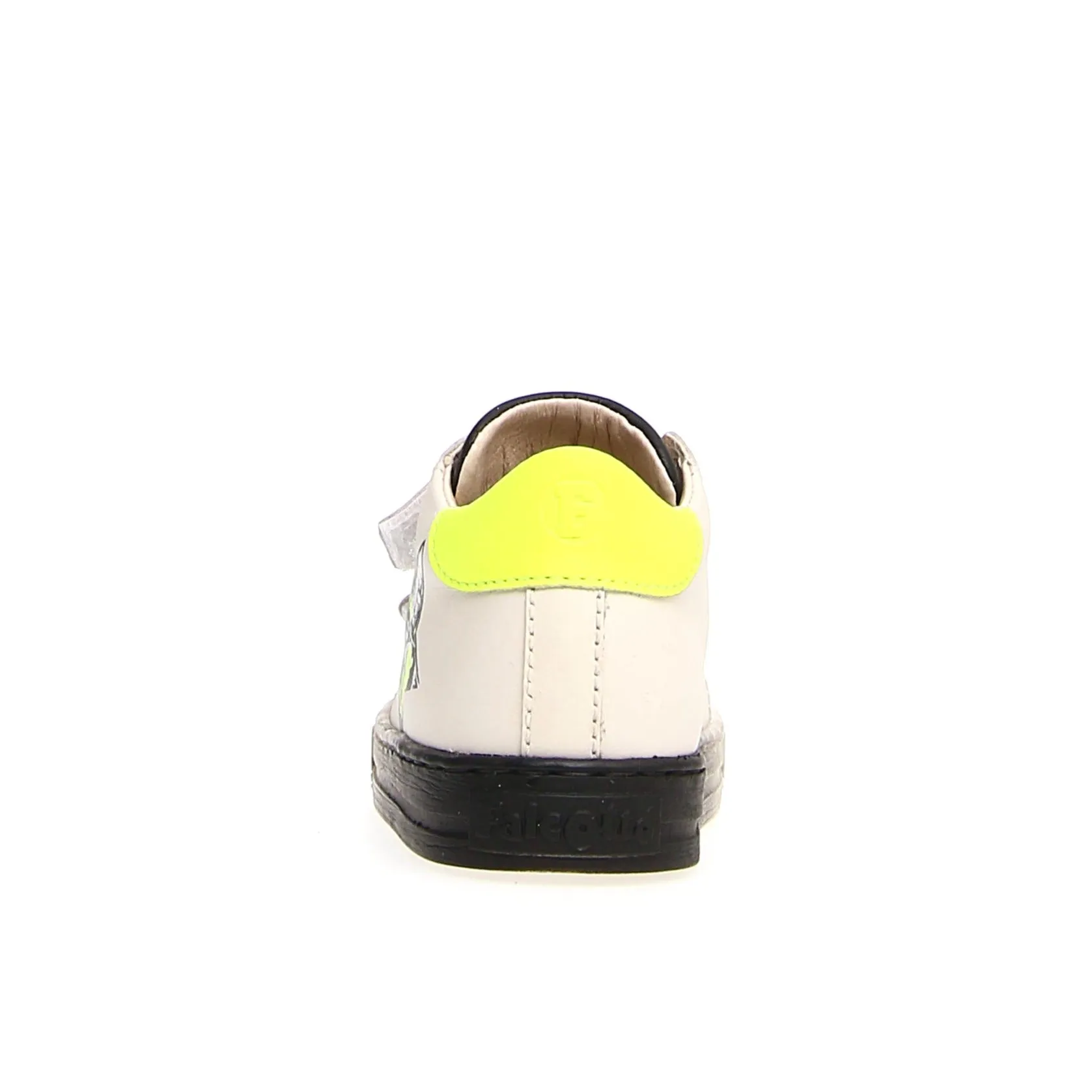 Falcotto Kids Selty Fashion Sneakers, Dark Grey Milk Yellow Fluo