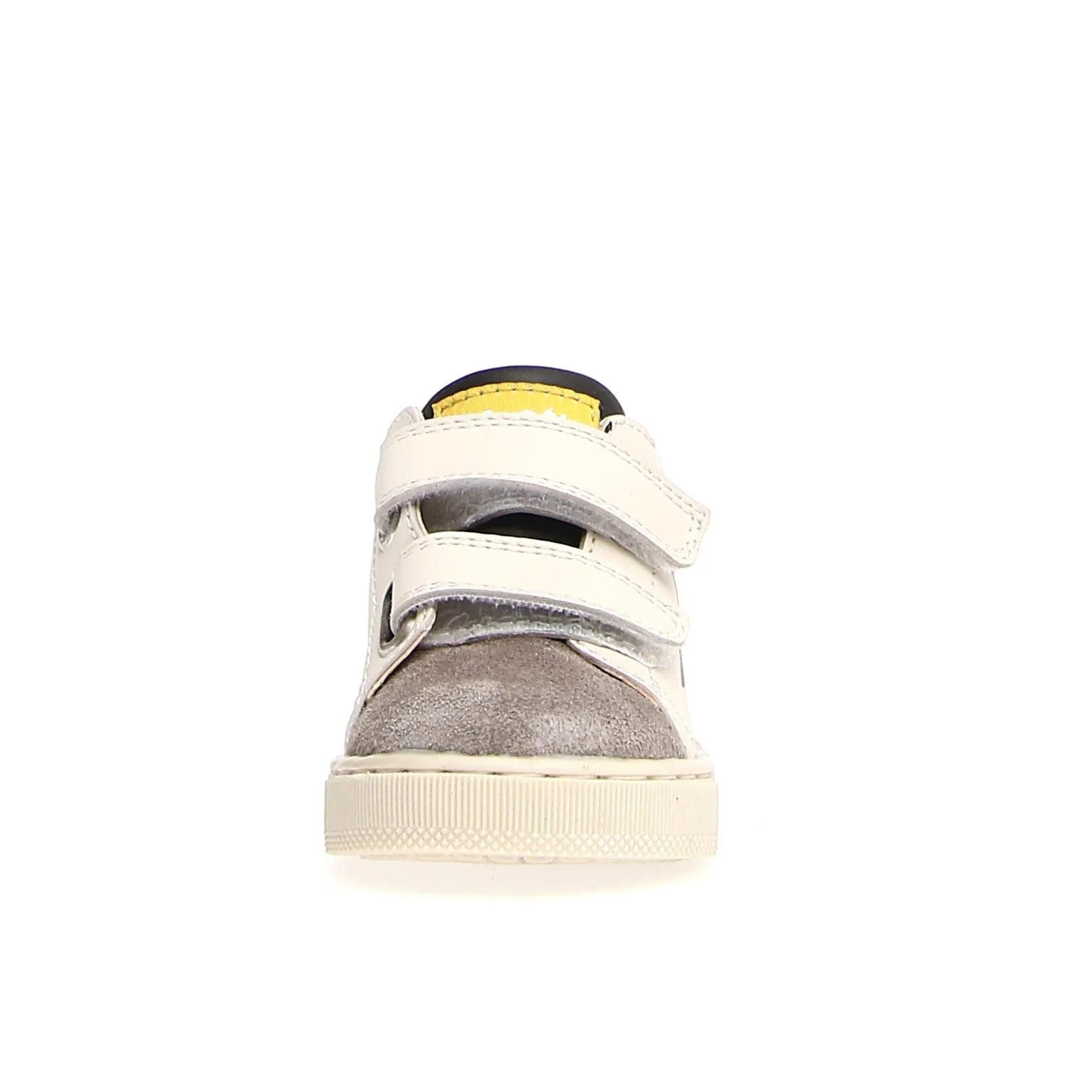 Falcotto Kids Selty Fashion Sneakers, Dark Grey Milk Yellow Fluo