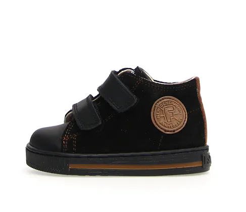 Falcotto Michael Fashion Sneakers for Boys and Girls, Black/Cuoio