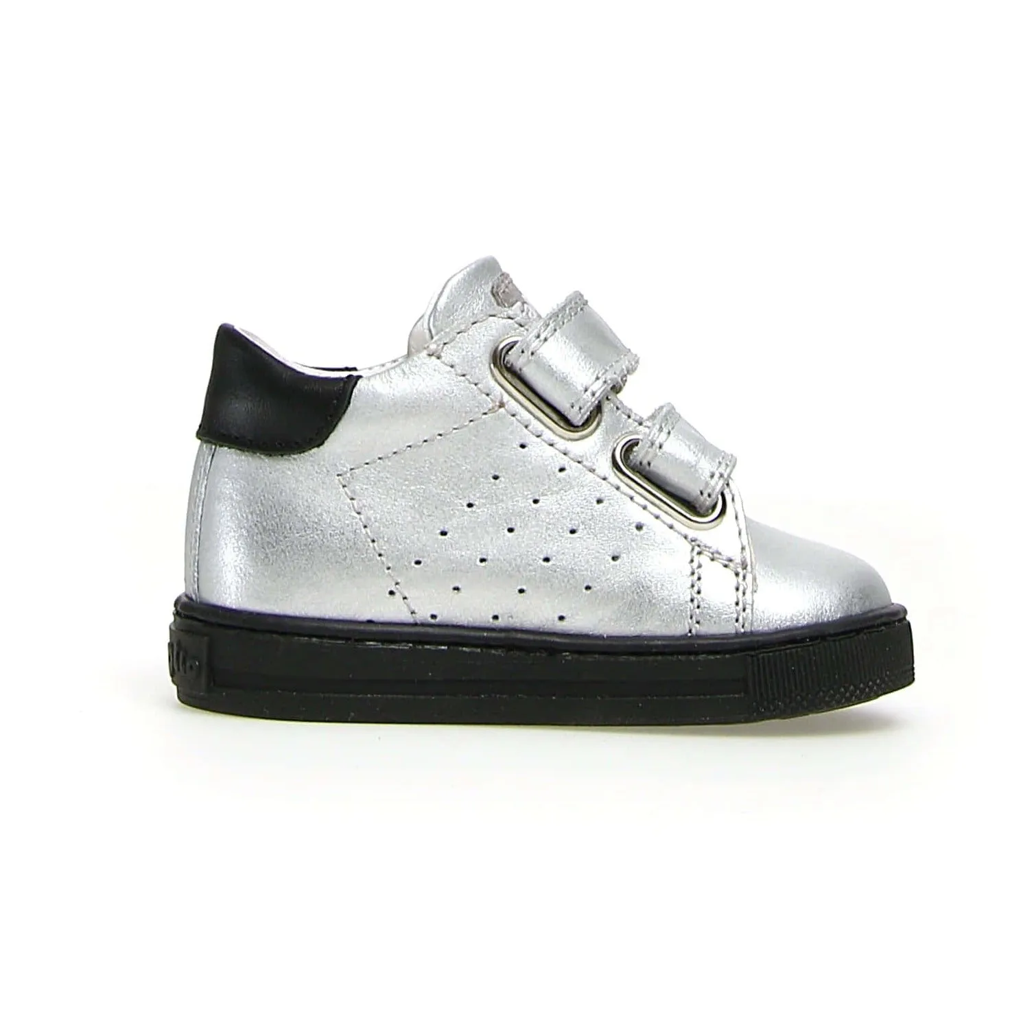 Falcotto Salazar Vl Metallic Sneakers - Silver/Black for Boys and Girls