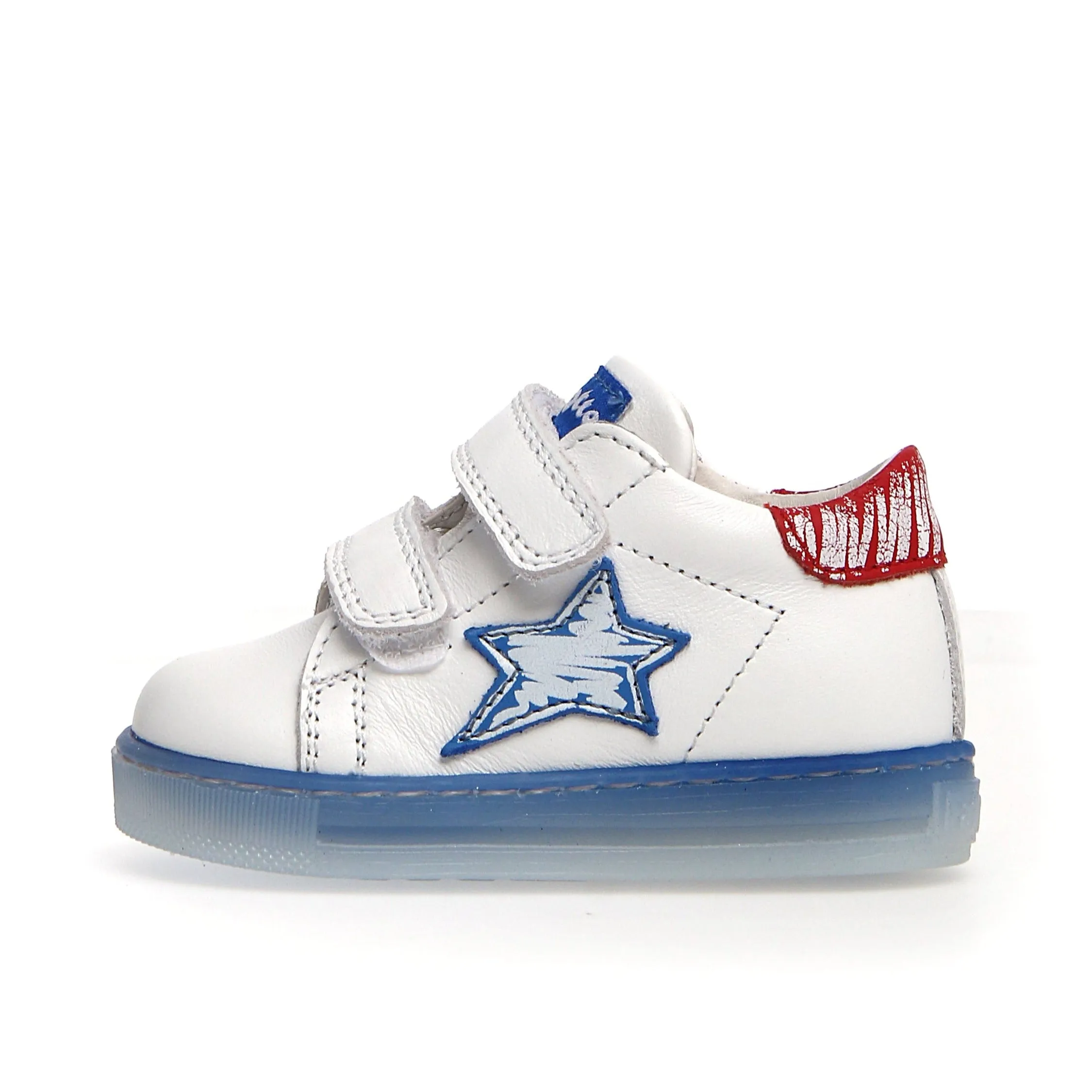 Falcotto Sasha VL Brus Fashion Sneakers - White/Red - Boys and Girls