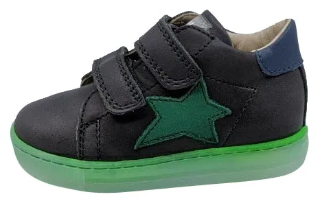 Falcotto Sasha Vl Nappa Spazz Fashion Sneakers - Boy's and Girl's, Antracite/Verde/Celeste