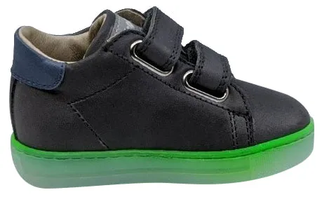 Falcotto Sasha Vl Nappa Spazz Fashion Sneakers - Boy's and Girl's, Antracite/Verde/Celeste