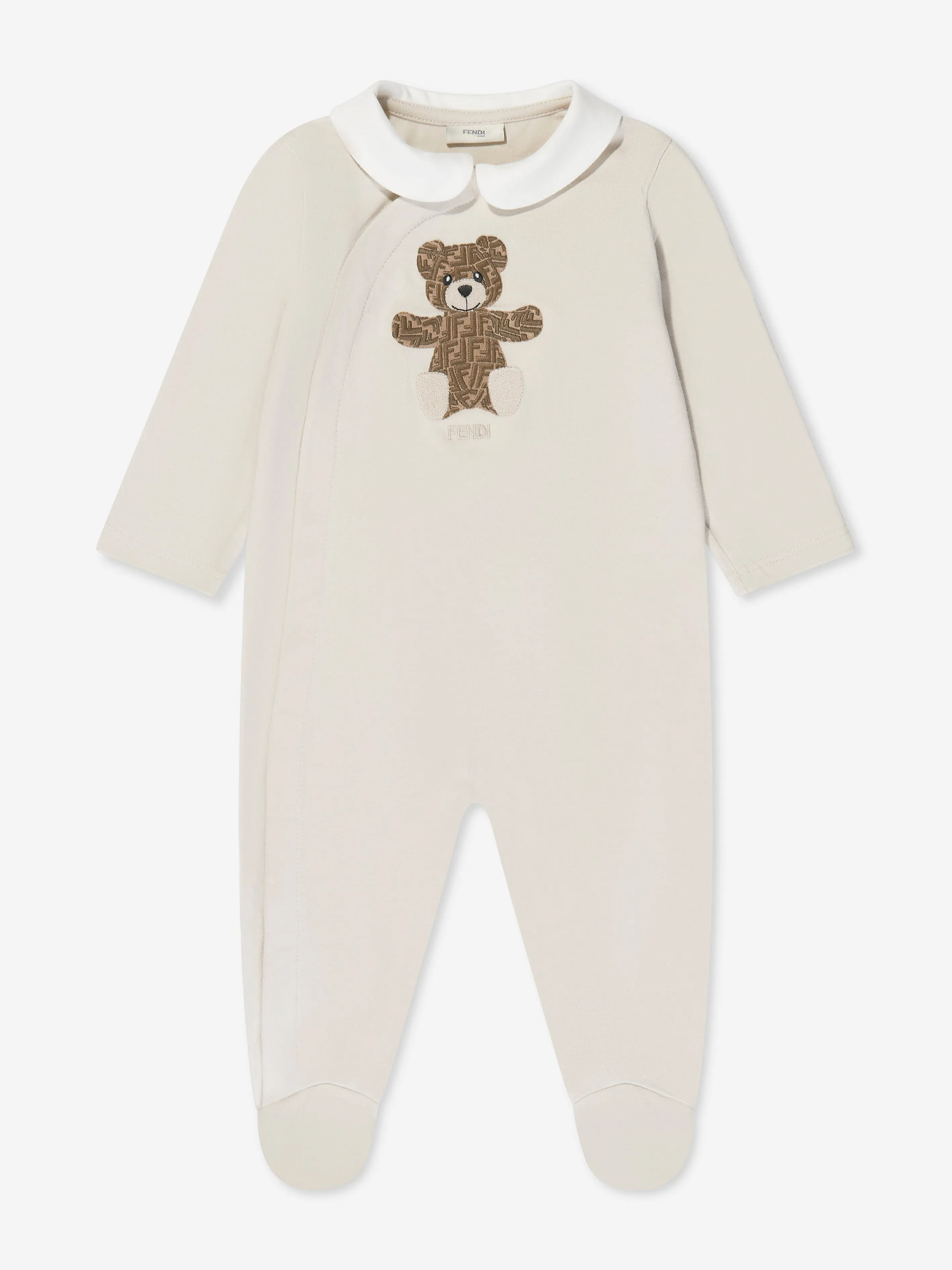 Fendi Kids - Baby Bear Babygrow Gift Set (2 Piece) in Beige | Childsplay Clothing