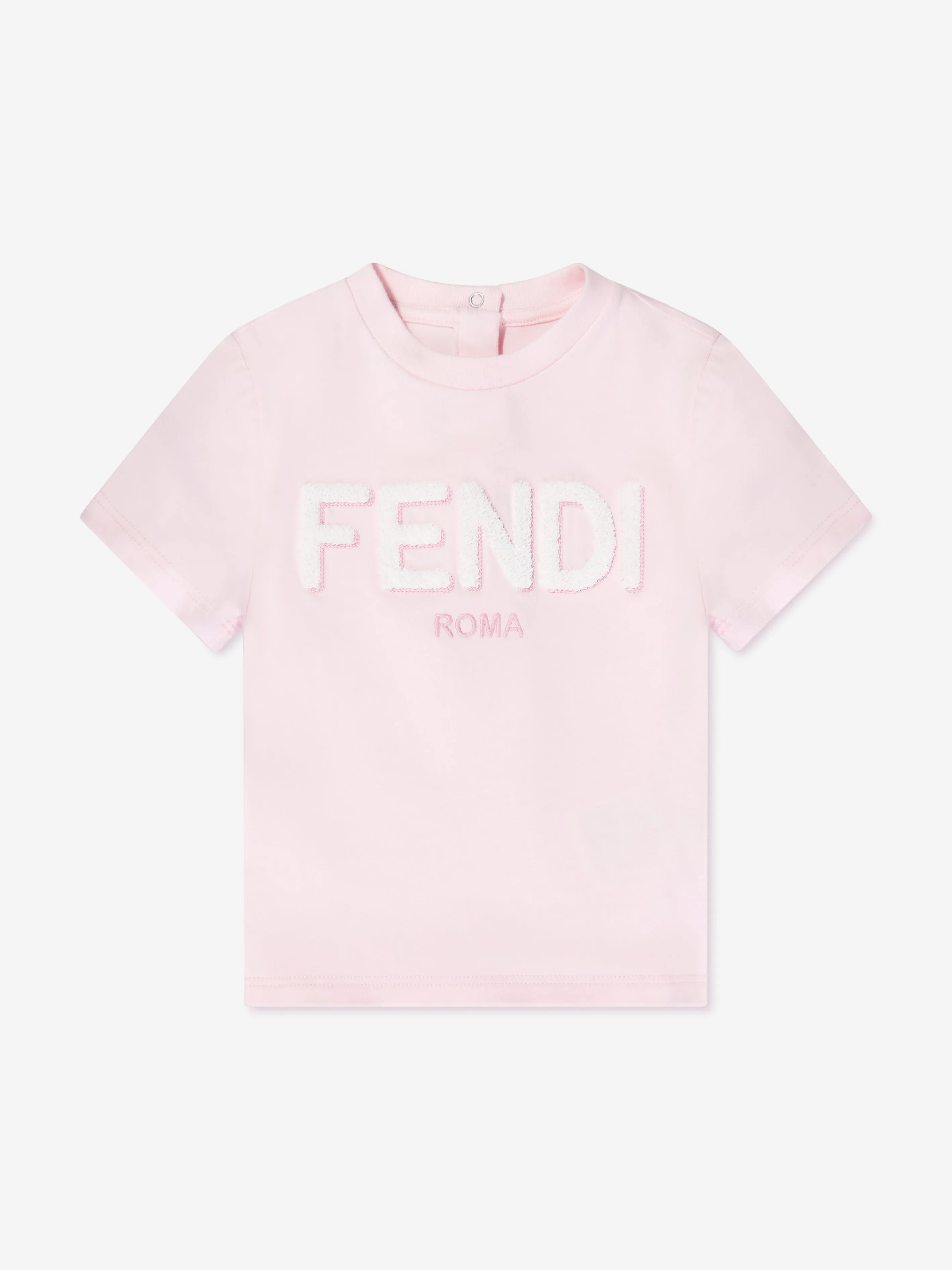 Fendi Kids - Baby Girls Logo T-Shirt in Pink | Childsplay Clothing