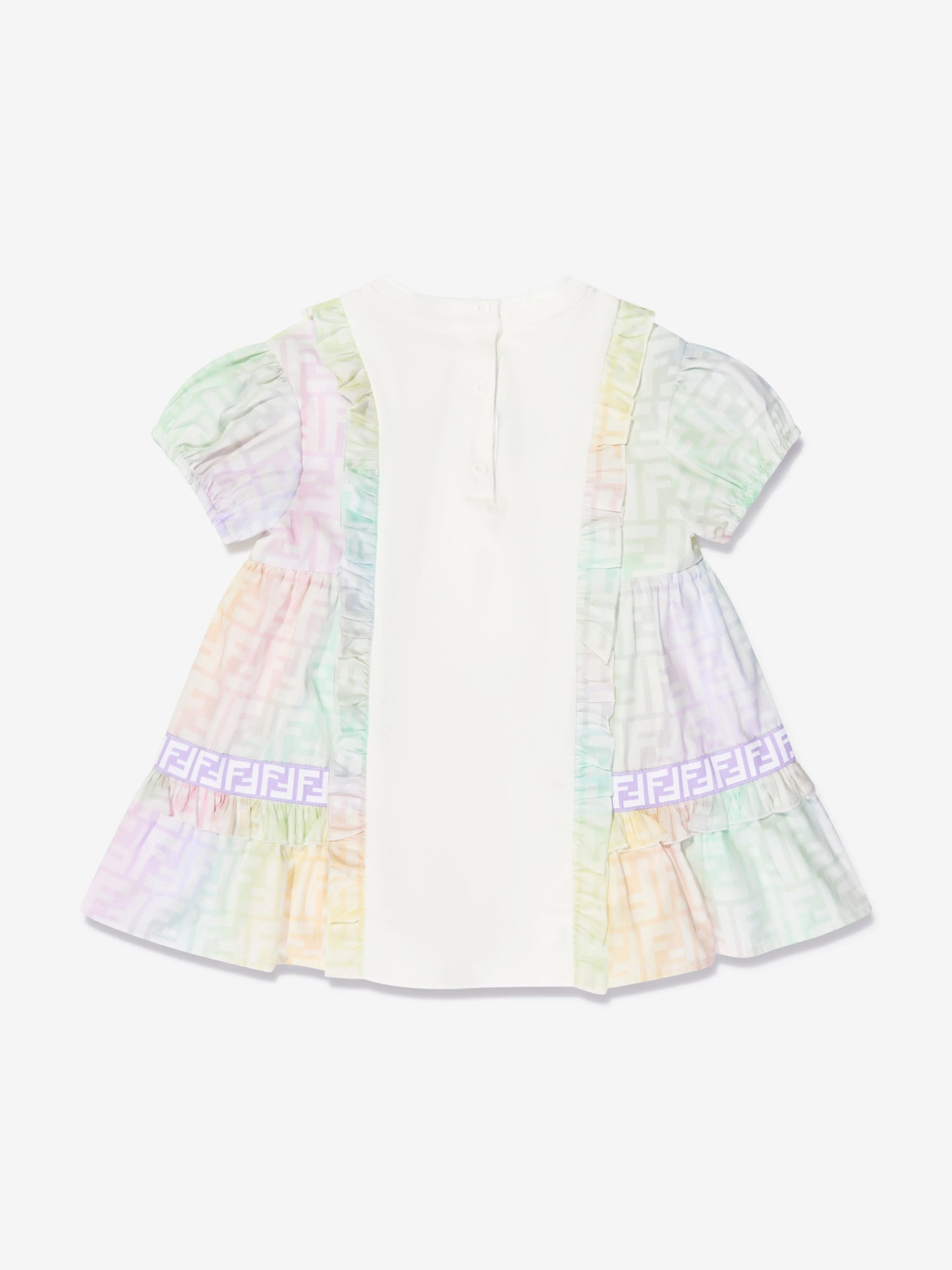 Fendi Kids - Baby Girls Metaverse Logo Dress in Multicolour | Childsplay Clothing