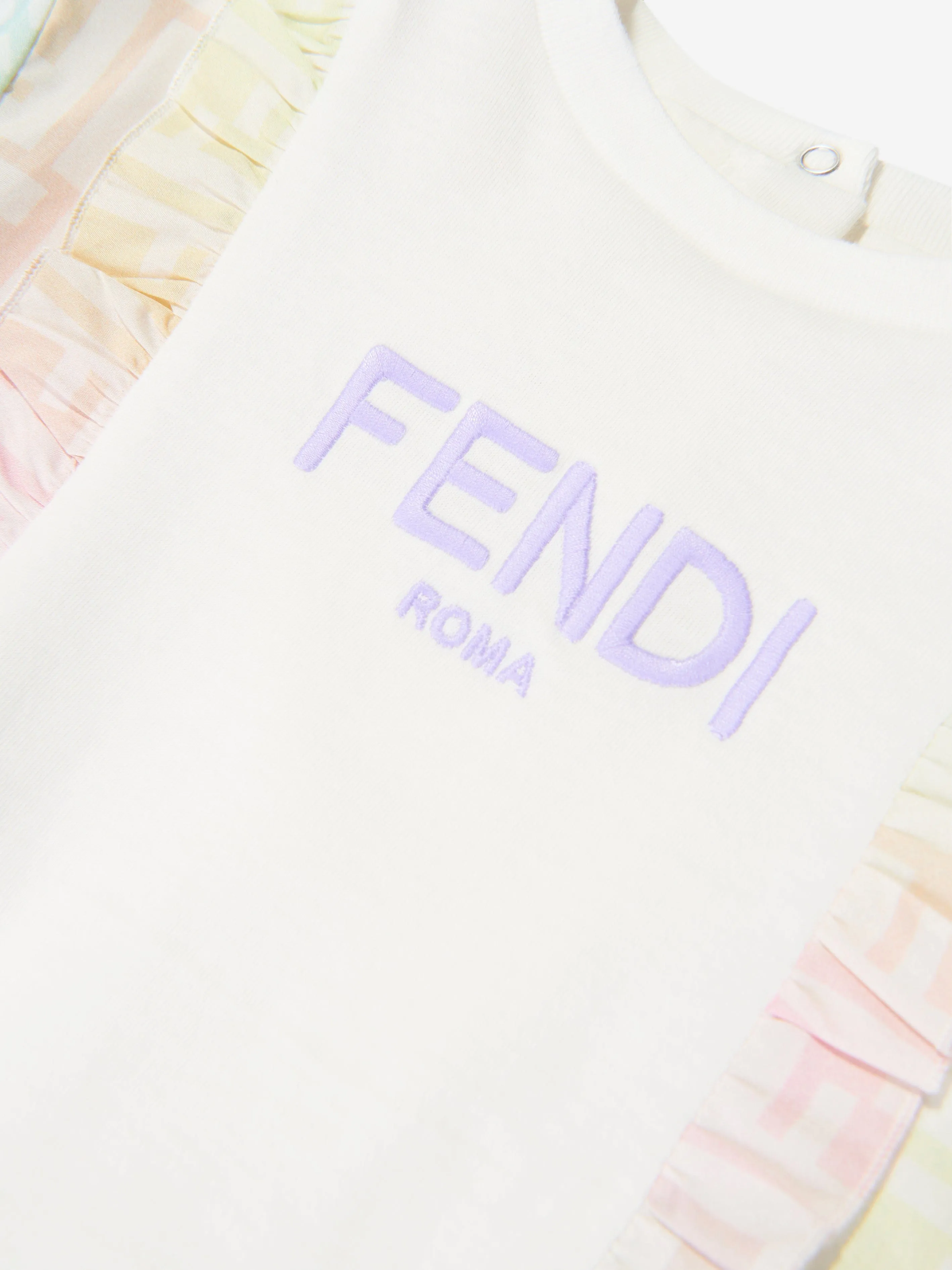 Fendi Kids - Baby Girls Metaverse Logo Dress in Multicolour | Childsplay Clothing