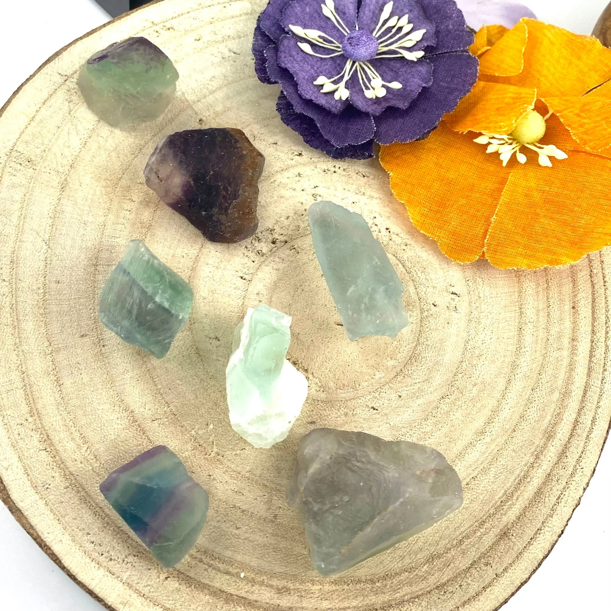 Fluorite Rough Chunk Stones, Choose Size, Choose Quantity Fluorite Rough Chunk Stones for Meditation or Crystal Grids