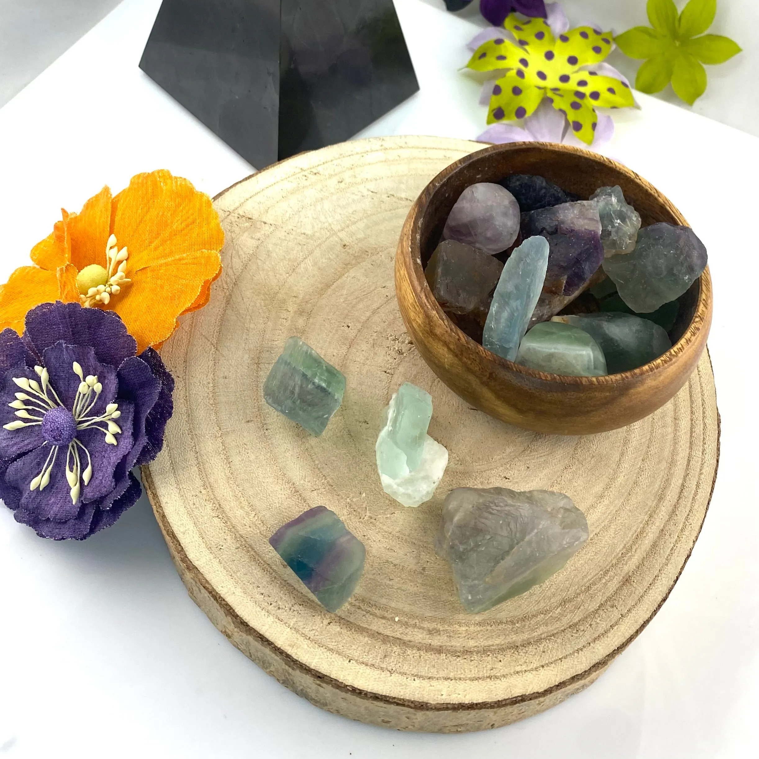 Fluorite Rough Chunk Stones, Choose Size, Choose Quantity Fluorite Rough Chunk Stones for Meditation or Crystal Grids