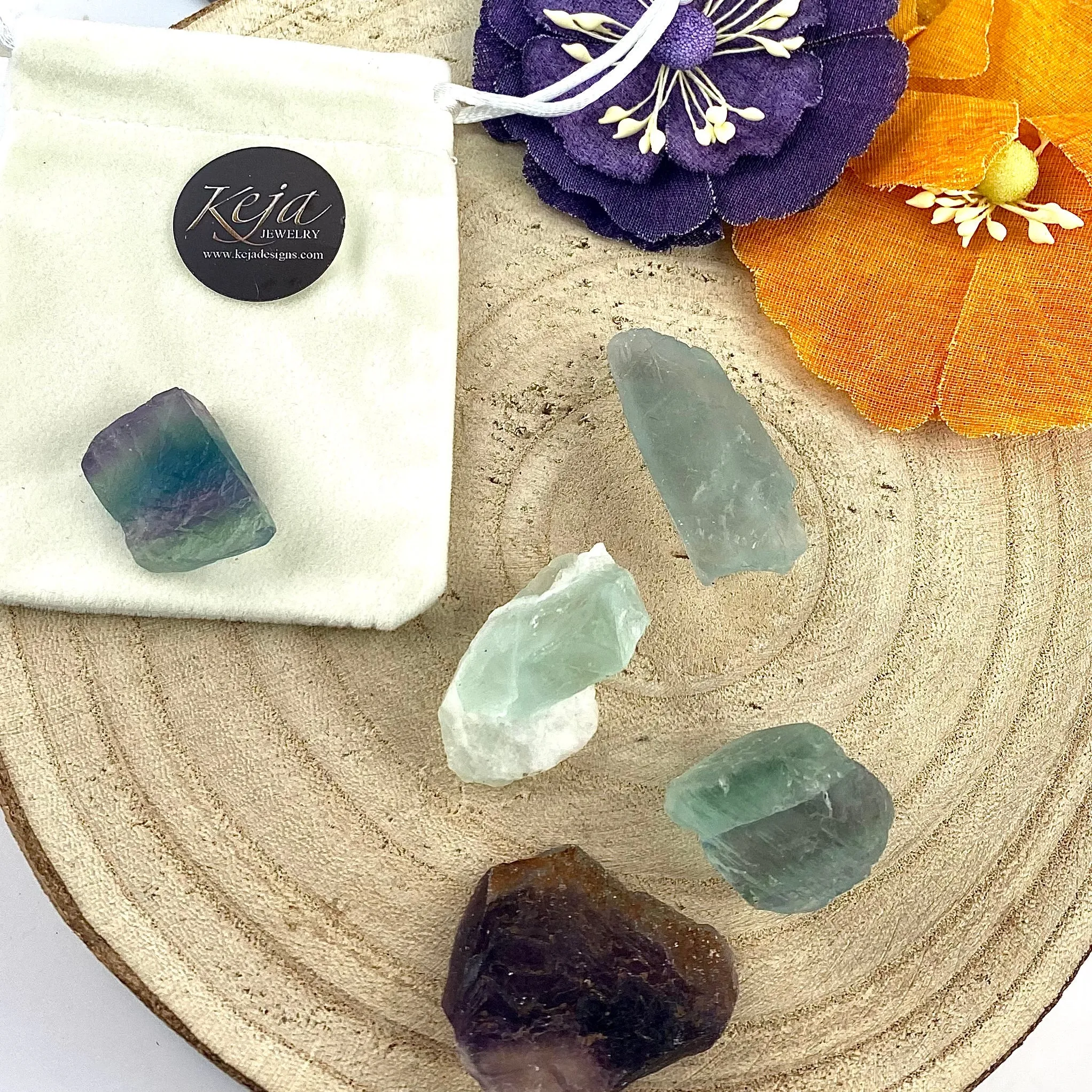 Fluorite Rough Chunk Stones, Choose Size, Choose Quantity Fluorite Rough Chunk Stones for Meditation or Crystal Grids