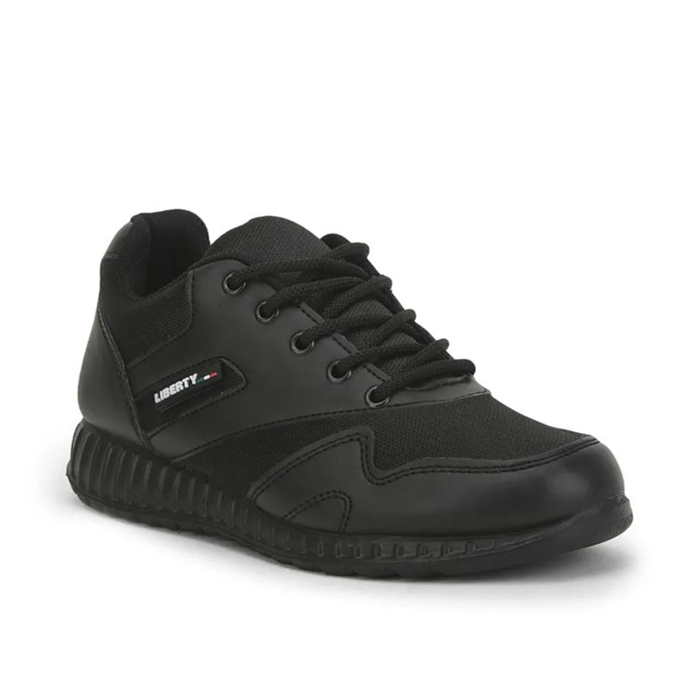 Force 10 Black Lacing Uniform School Shoes For Kids 9906-90GN By Liberty