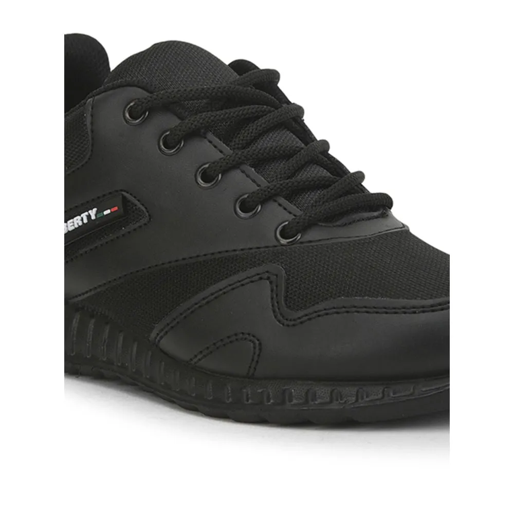 Force 10 Black Lacing Uniform School Shoes For Kids 9906-90GN By Liberty